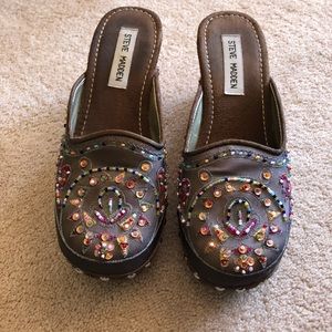 STEVE Madden Satin Beaded Clogs